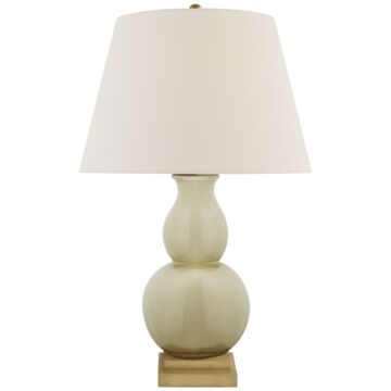 Gourd Form  Table Lamp in Tea Stain Crackle by Visual Comfort Signature