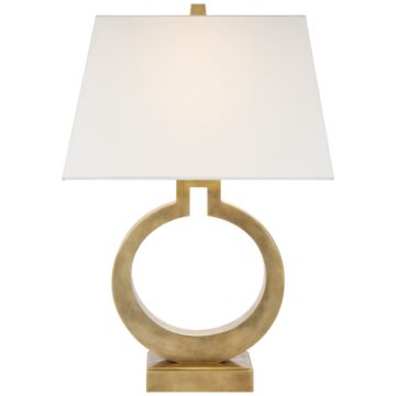 Ring  Table Lamp in Antique-Burnished Brass by Visual Comfort Signature