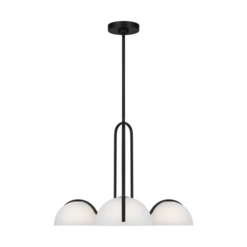 Nido Three Light Chandelier in Midnight Black by Visual Comfort Studio