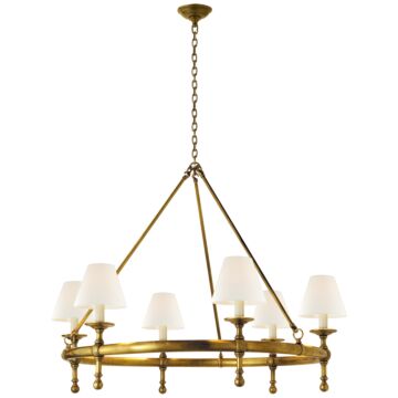Classic  Chandelier in Hand-Rubbed Antique Brass by Visual Comfort Signature