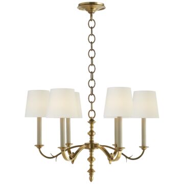 Channing  Chandelier in Hand-Rubbed Antique Brass by Visual Comfort Signature