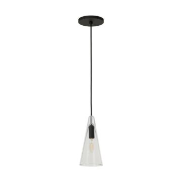 Selina LED Pendant in Nightshade Black by Visual Comfort Modern