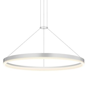 Corona LED Pendant in Bright Satin Aluminum by Sonneman