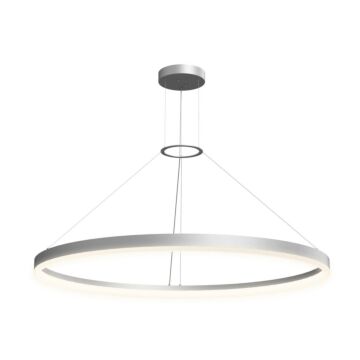 Corona LED Pendant in Bright Satin Aluminum by Sonneman