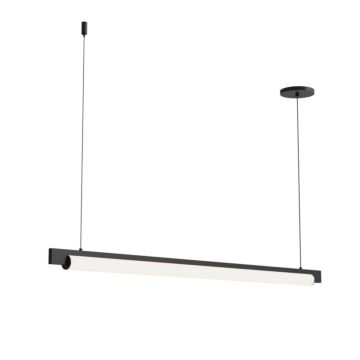 Keel LED Pendant in Satin Black by Sonneman