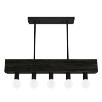 Hunter Donelson 5-Light Linear Chandelier in Natural Iron