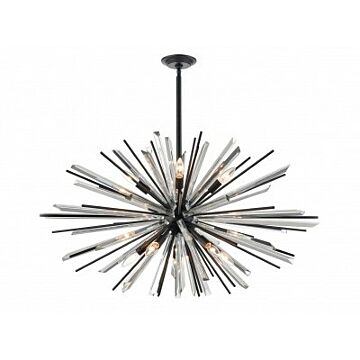 Palisades Ave. Ten Light Chandelier in Black by Avenue Lighting