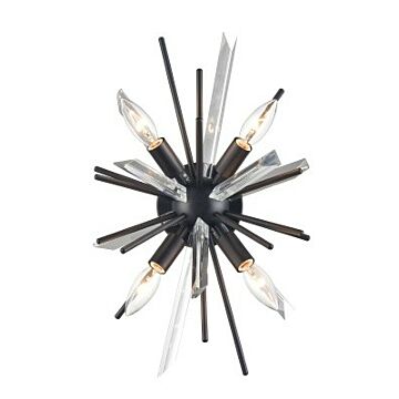 Palisades Ave. Four Light Wall Sconce in Black by Avenue Lighting