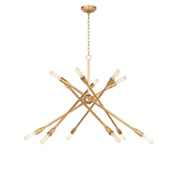 Cobra  Chandelier in Natural Brass by Regina Andrew Detroit