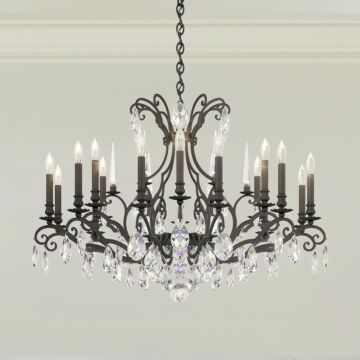 Renaissance Nouveau 18 Light Chandelier in Black by Schonbek