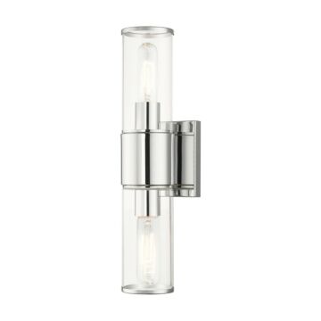 Quincy 2-Light Bathroom Vanity Sconce in Polished Chrome