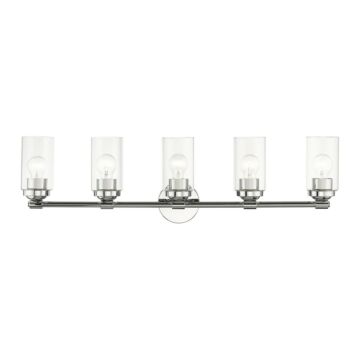 Whittier 5-Light Bathroom Vanity Sconce in Polished Chrome