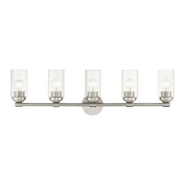 Whittier 5-Light Bathroom Vanity Sconce in Brushed Nickel