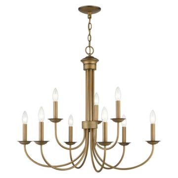 Estate 9-Light Chandelier in Antique Gold Leaf
