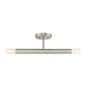 Copenhagen 2-Light Semi-Flush Mount in Brushed Nickel