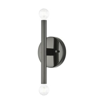 Copenhagen 2-Light Wall Sconce in Black Chrome