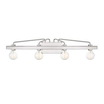 Ravella 4-Light Bathroom Vanity Light in Polished Nickel