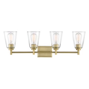Westin 4-Light Bathroom Vanity Light in Brushed Gold
