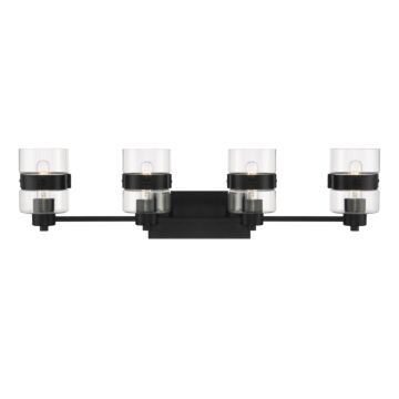 Midnight LA 4-Light Bathroom Vanity Light in Matte Black