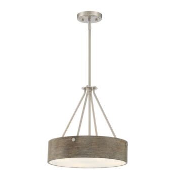 Erba 3-Light Pendant in Brushed Nickel