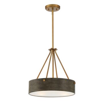 Erba 3-Light Pendant in Old Satin Brass