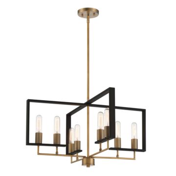 Chicago PM 8-Light Chandelier in Old Satin Brass