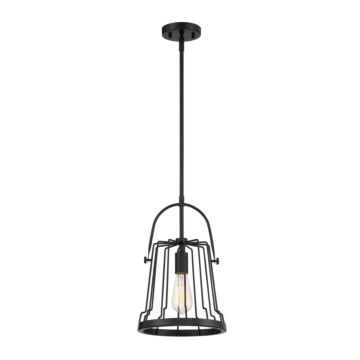 Alba 1-Light Pendant in Matte Black