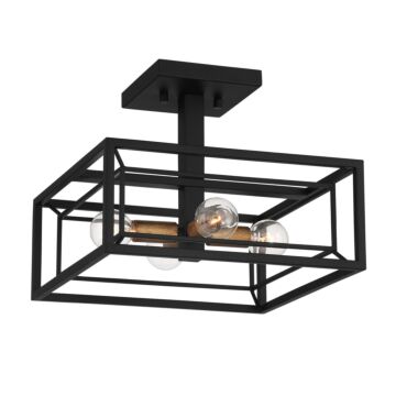 Within 4-Light Semi-Flush Mount in Matte Black