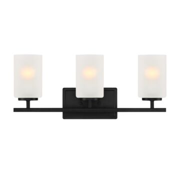 Carmine 3-Light Bathroom Vanity Light in Matte Black