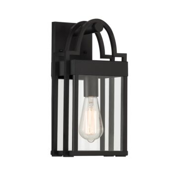 Monroe 1-Light Wall Lantern in Matte Black