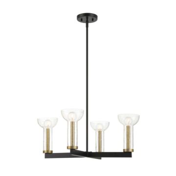 Nova 4-Light Chandelier in Matte Black