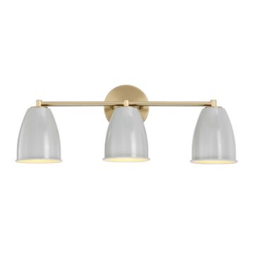 Biba 3-Light Bathroom Vanity Light in Brushed Gold