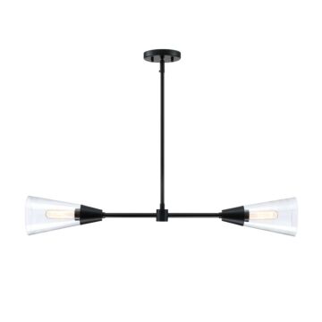 Norro 2-Light Island Pendant in Matte Black