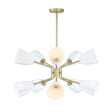 Biba 10-Light Chandelier in Brushed Gold