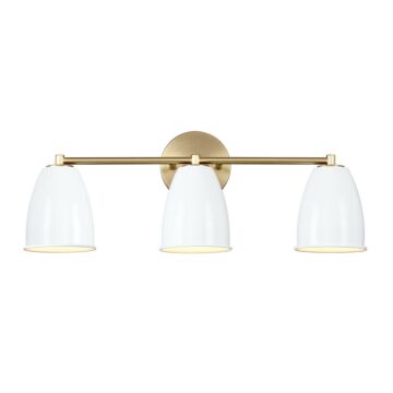 Biba 3-Light Bathroom Vanity Light in Brushed Gold