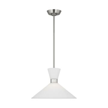 Belcarra One Light Pendant in Brushed Steel by Visual Comfort Studio