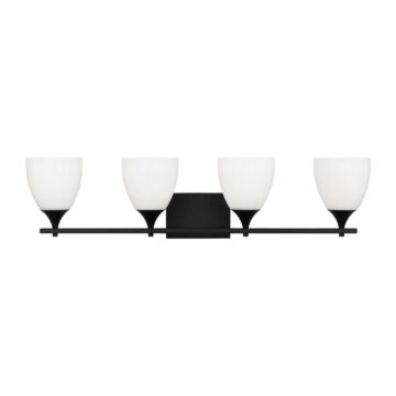 Toffino Four Light Bath in Midnight Black by Visual Comfort Studio