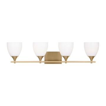Toffino Four Light Bath in Satin Brass by Visual Comfort Studio