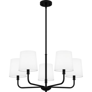 Gallagher Five Light Chandelier in Matte Black by Quoizel