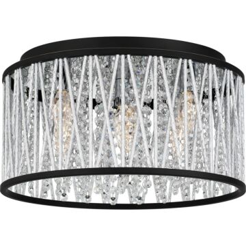 Celeste Five Light Flush Mount in Matte Black by Quoizel