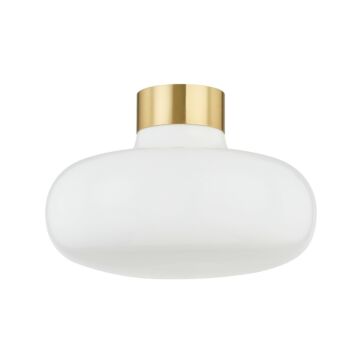 Eliana One Light Flush Mount in Aged Brass by Mitzi