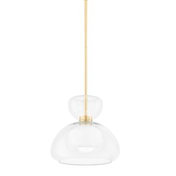 Cortney One Light Pendant in Aged Brass by Mitzi