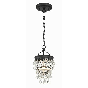 Calypso One Light Mini Chandelier in Matte Black by Crystorama