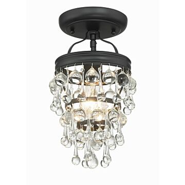 Calypso 1-Light Semi-Flush Mount in Matte Black