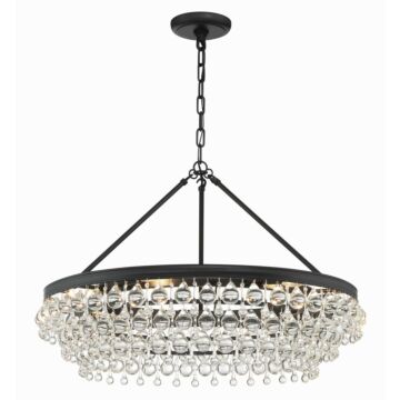 Calypso Six Light Chandelier in Matte Black by Crystorama