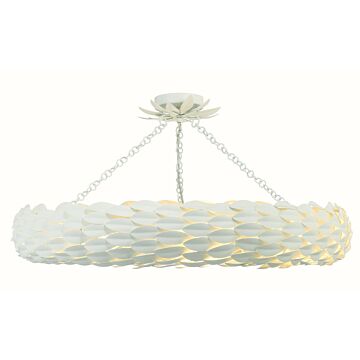Broche 8-Light Semi-Flush Mount in Matte White