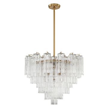 Addis 12 Light Chandelier in Aged Brass by Crystorama