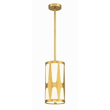 Royston One Light Pendant in Antique Gold by Crystorama