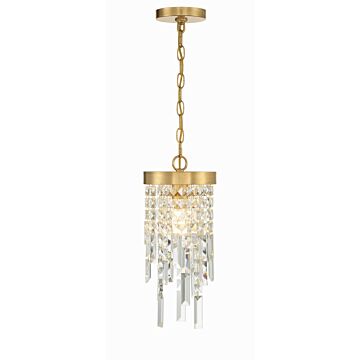 Winfield One Light Pendant in Antique Gold by Crystorama