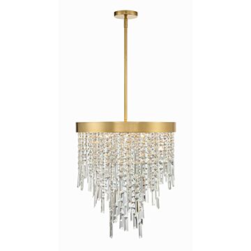 Winfield Five Light Chandelier in Antique Gold by Crystorama